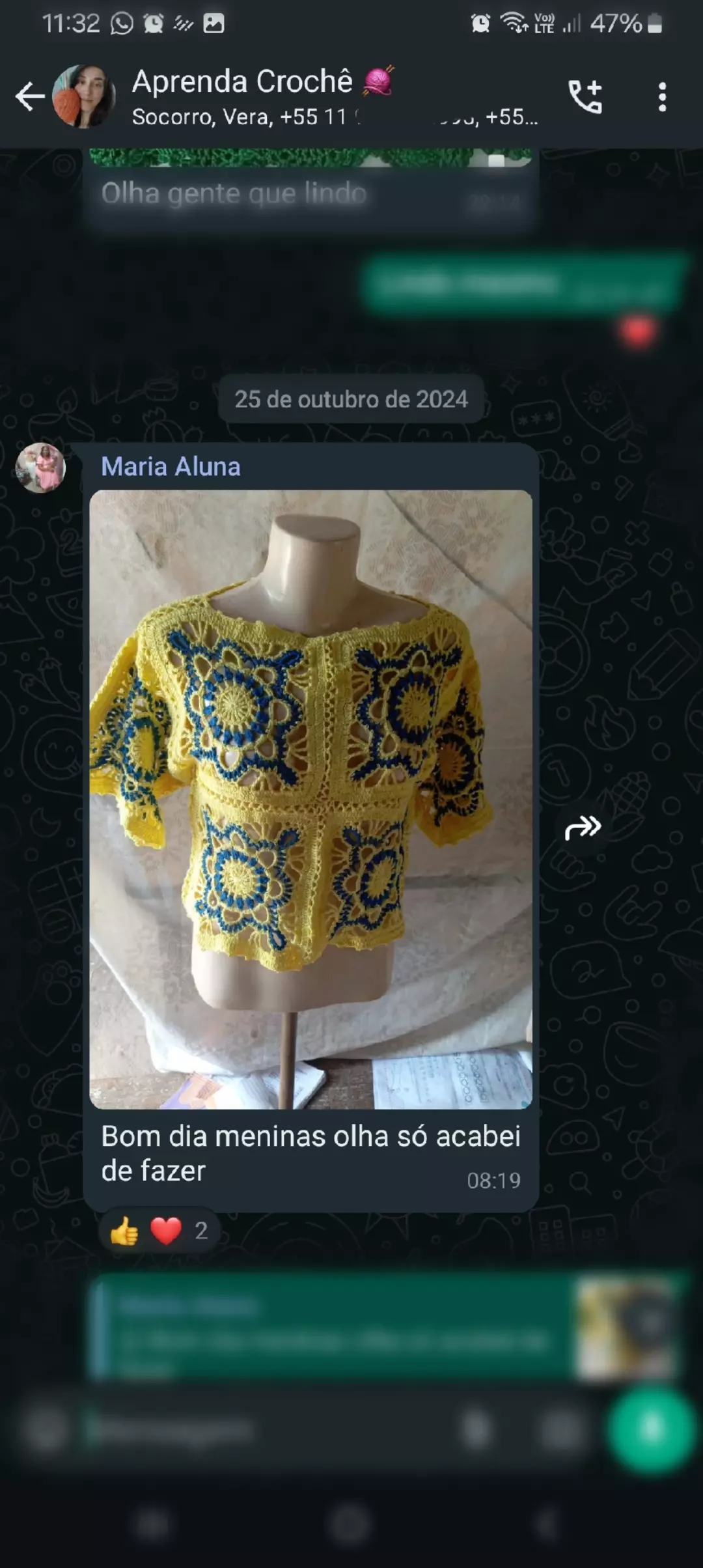 Depoimento em texto da Aluna 3