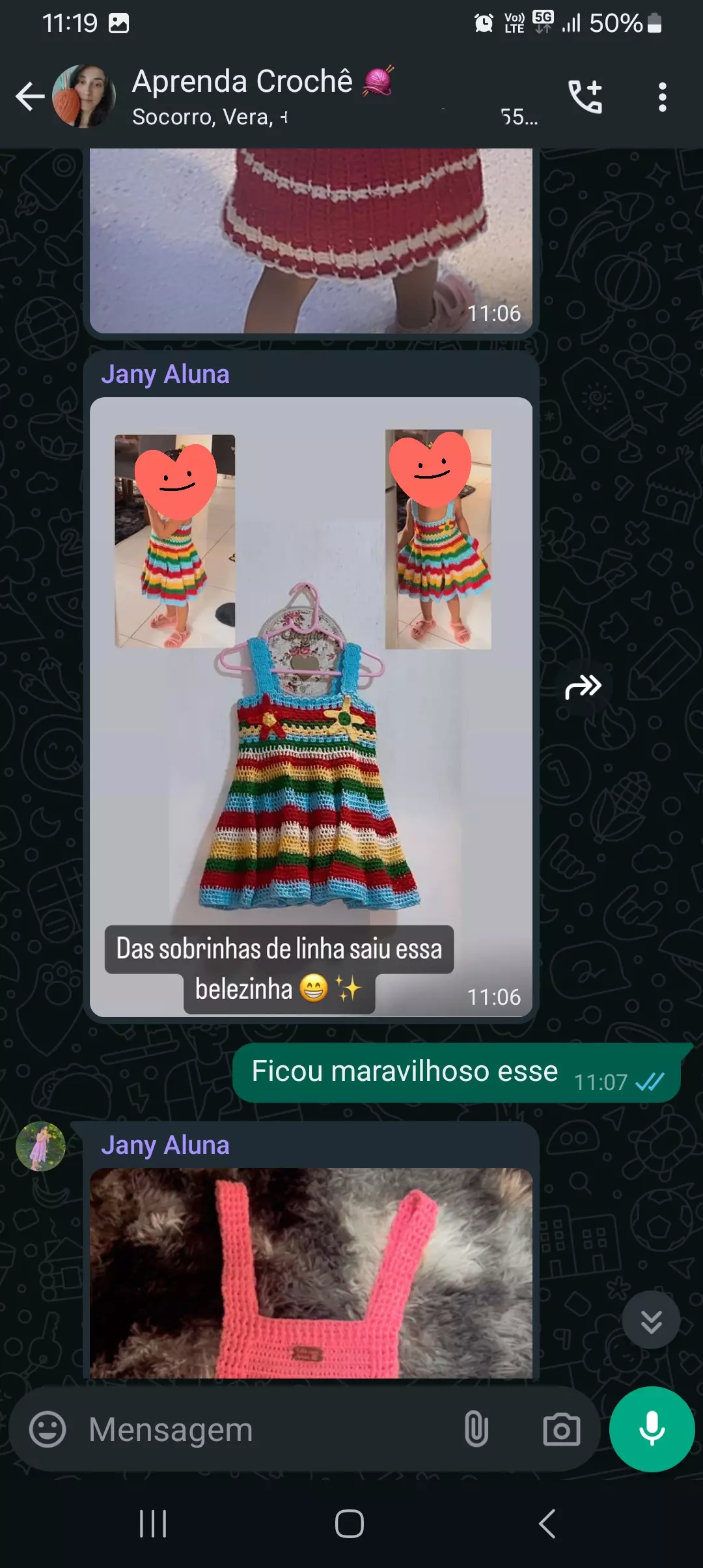 Depoimento em texto da Aluna 5